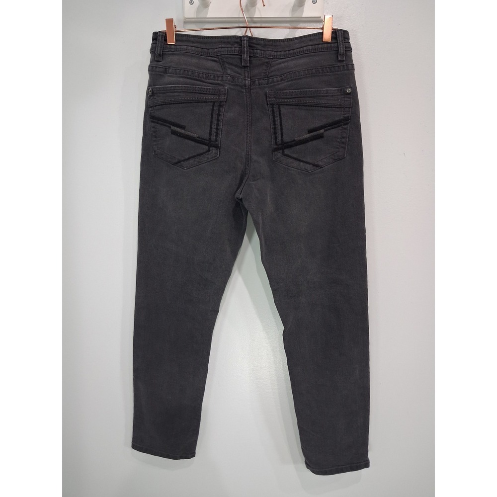 Paperdenim&cloth Mens Slim Straight Jeans Faded Black Stretch 32x30 (Actual 29) - Picture 3 of 6